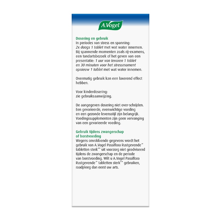 A.Vogel Passiflora Rustgevend Sterk (30 Tabletten)