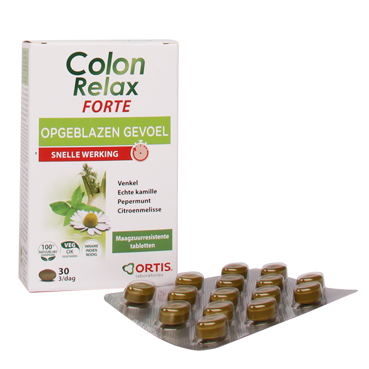 Ortis Colon Relax Opgeblazen Gevoel (30 Tabletten)-2