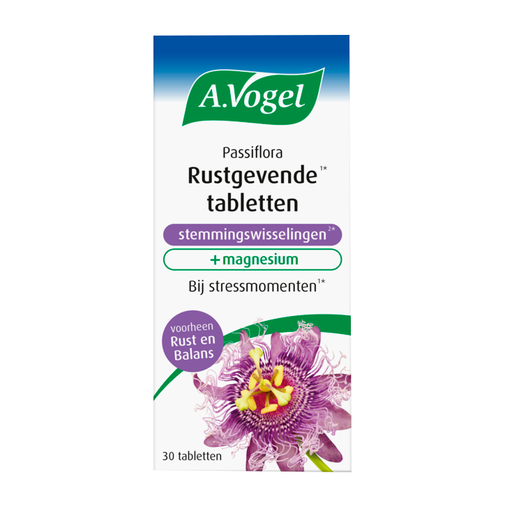 A.Vogel Passiflora Rustgevende Tabletten Stemmingswisselingen (30 Tabletten)