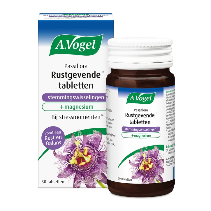 A.Vogel Passiflora Rustgevende Tabletten Stemmingswisselingen (30 Tabletten)