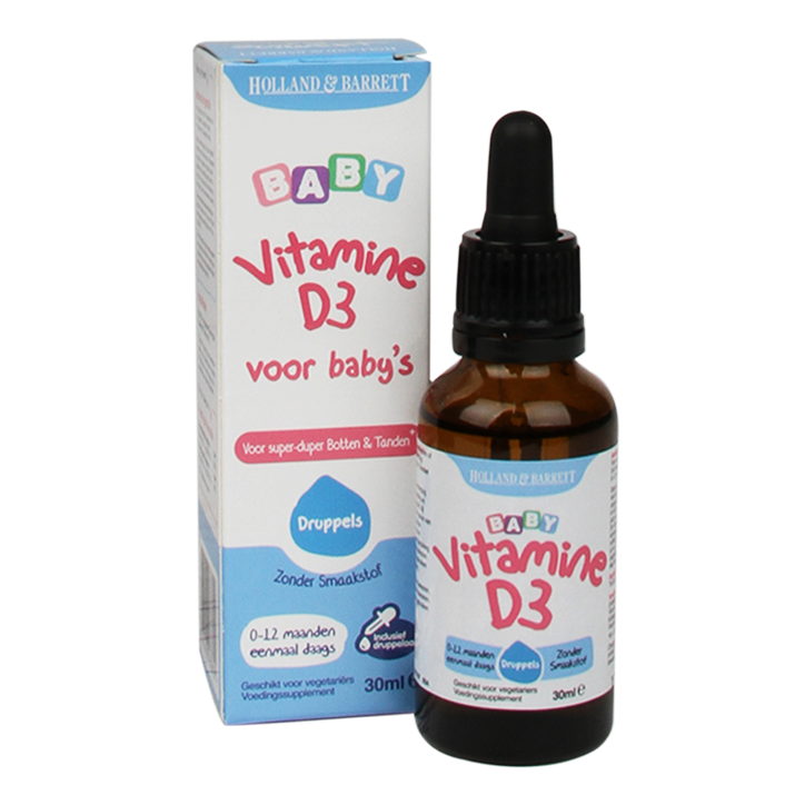 Holland & Barrett Vitamine D3 Druppels Baby’s (30ml)