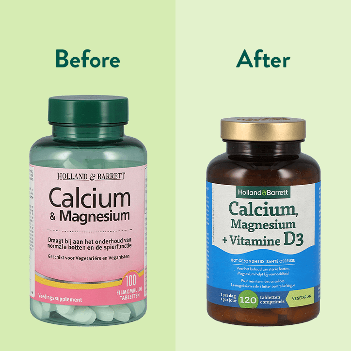 Holland & Barrett Calcium, Magnesium + Vitamine D3 - 120 tabletten-4
