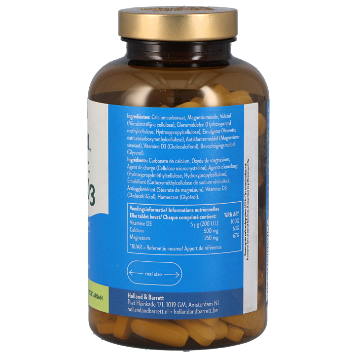 Holland & Barrett Calcium, Magnésium + Vitamine D3 - 180 comprimés-2