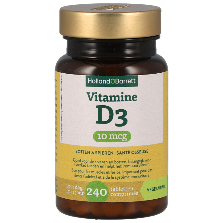Holland & Barrett Vitamine D3 10mcg - 240 tabletten