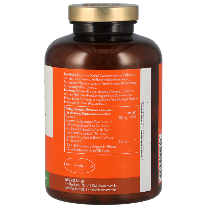 Holland & Barrett Vitamine C met Rozenbottel 1000mg - 120 kauwtabletten-2