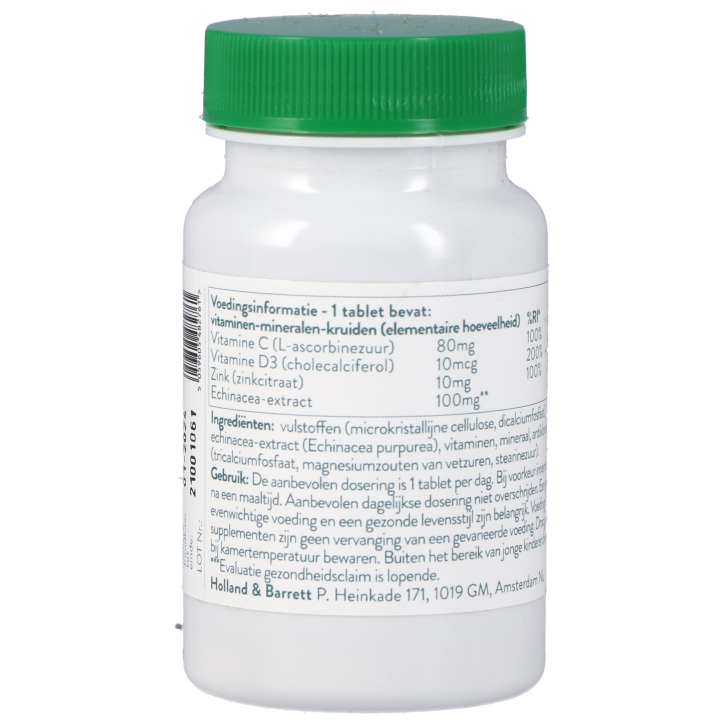Holland & Barrett Vitamine C, D3, Zink en Echinacea (60 Tabletten)