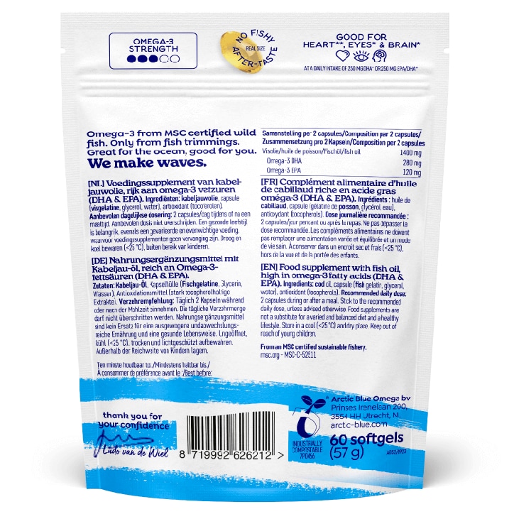 Arctic Blue Omega 3 Visolie met DHA & EPA - 60 capsules-2