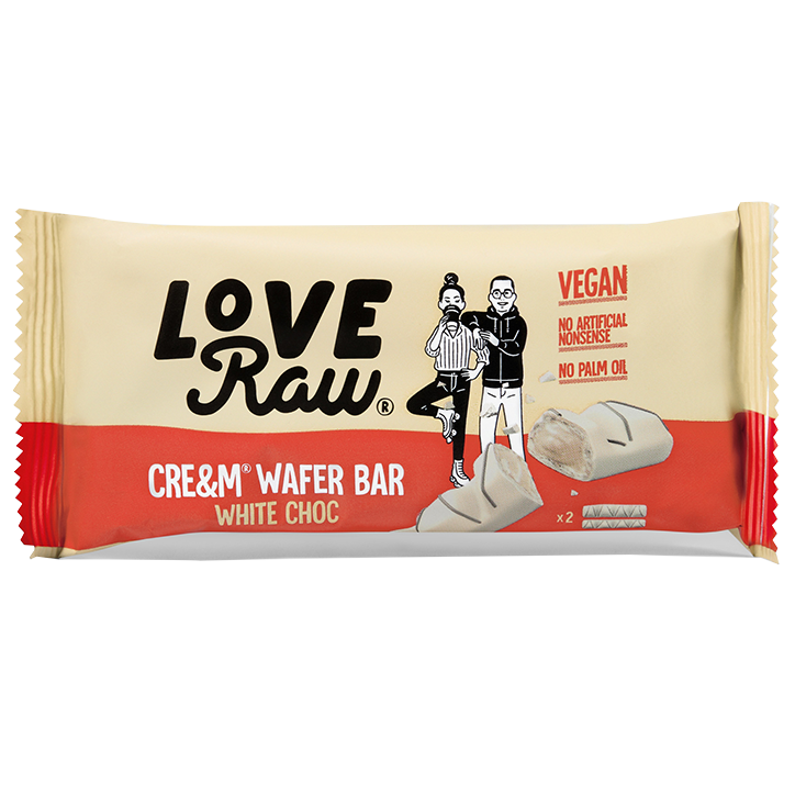 LoveRaw Cream Wafer Bar Vegan White Chocolate - 45g-1