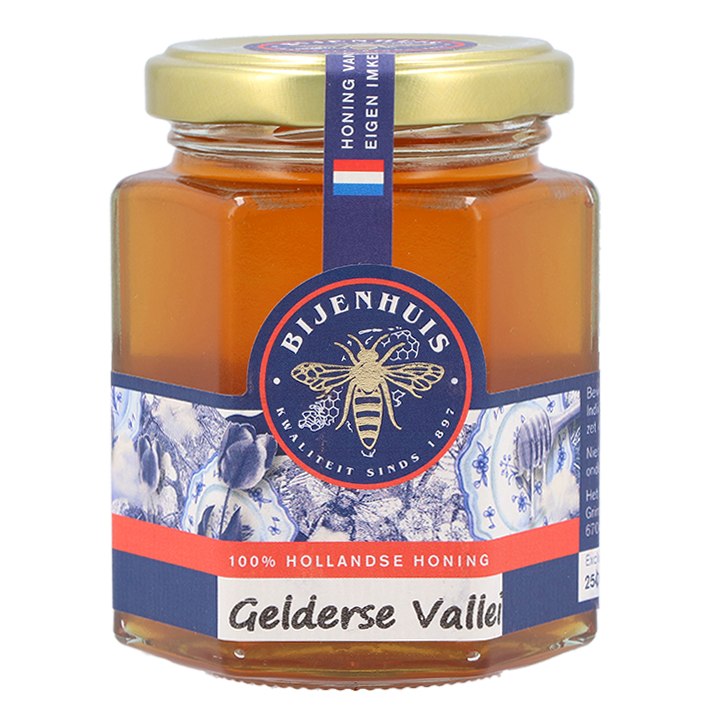 Bijenhuis Nederlandse Gelderse Vallei Honing - 250 g