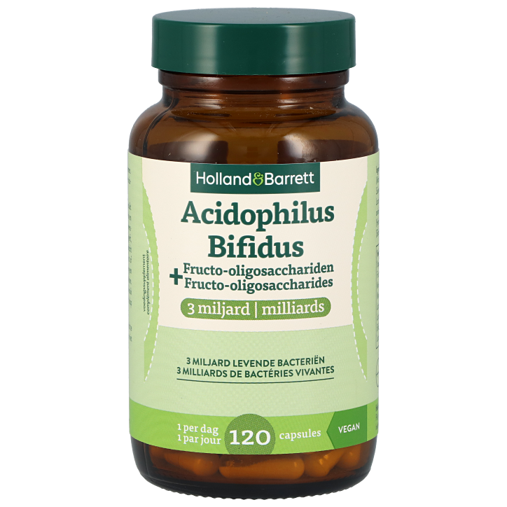 Holland & Barrett Acidophilus Bifidus + Fructo-oligosacchariden 3 mld - 120 capsules