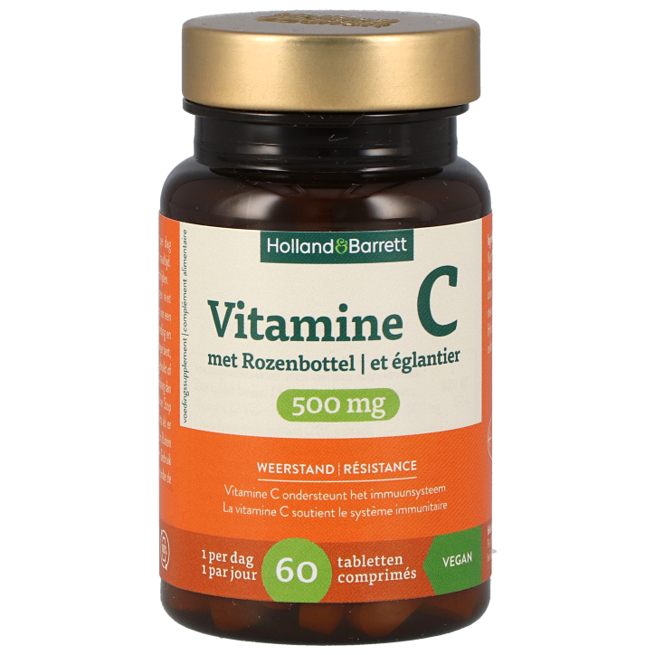 Holland & Barrett Vitamine C 500mg avec Cynorrhodon - 60 comprimés-1