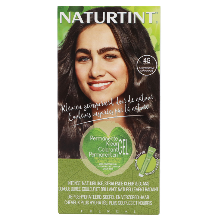 Naturtint Permanente Haarkleuring 4G Kastanje Goud - 170ml