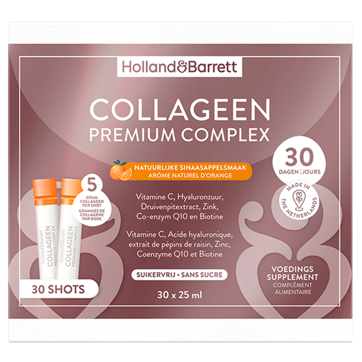 Holland & Barrett Collageen Premium Complex Sinaasappelsmaak - 30 shots