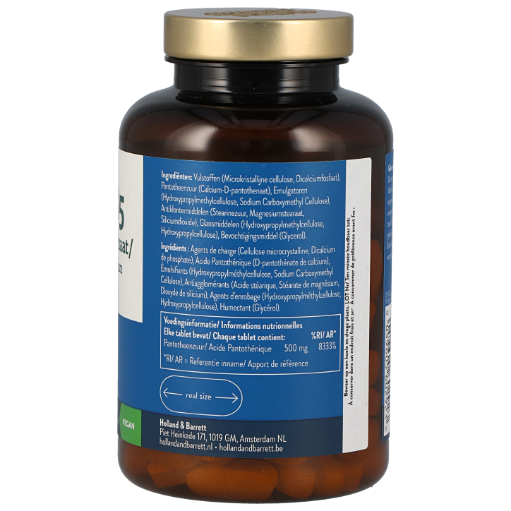 Holland & Barrett Vitamine B5 D-Pantothénate de Calcium 500mg - 120 comprimés-2