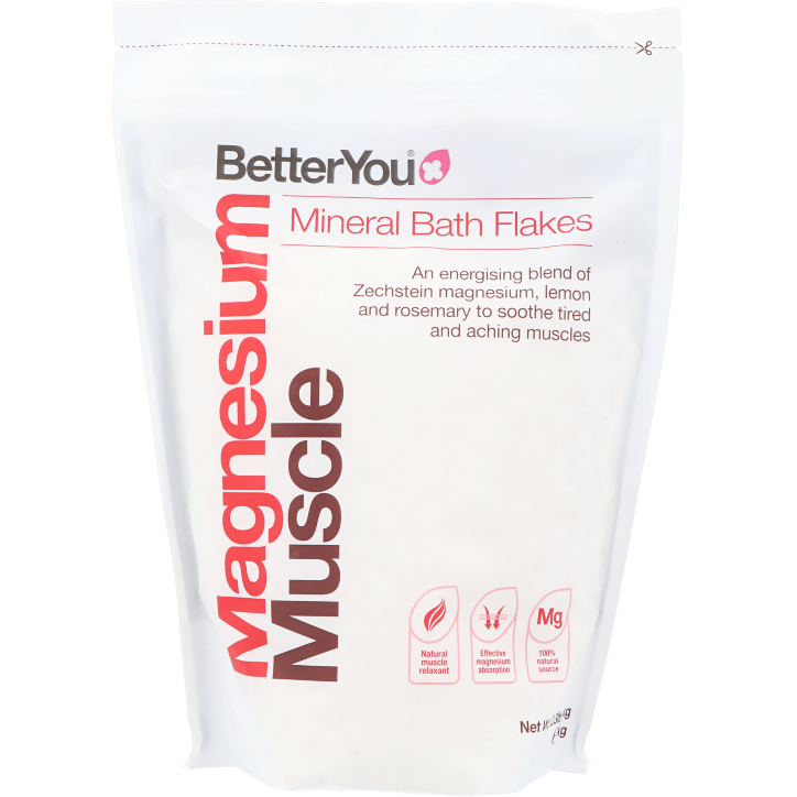 BetterYou Magnesium Muscle Mineral Bath Flakes - 1kg-1