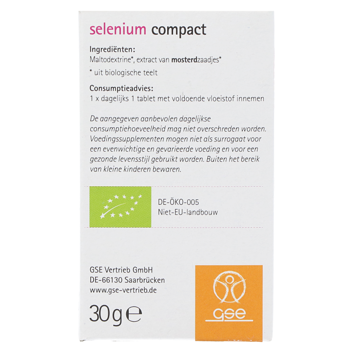 GSE Selenium Compact (60 tabletten)