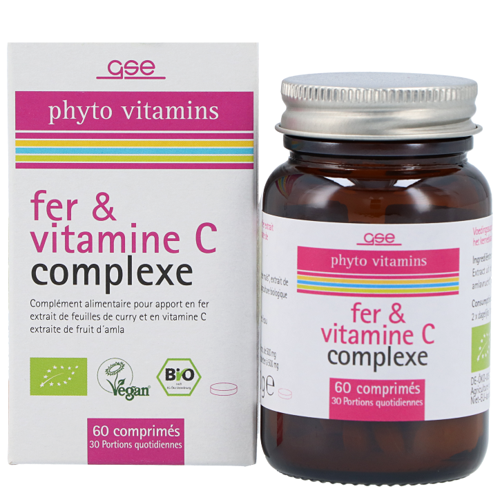 GSE IJzer & Vitamine C Complex - 60 tabletten-2