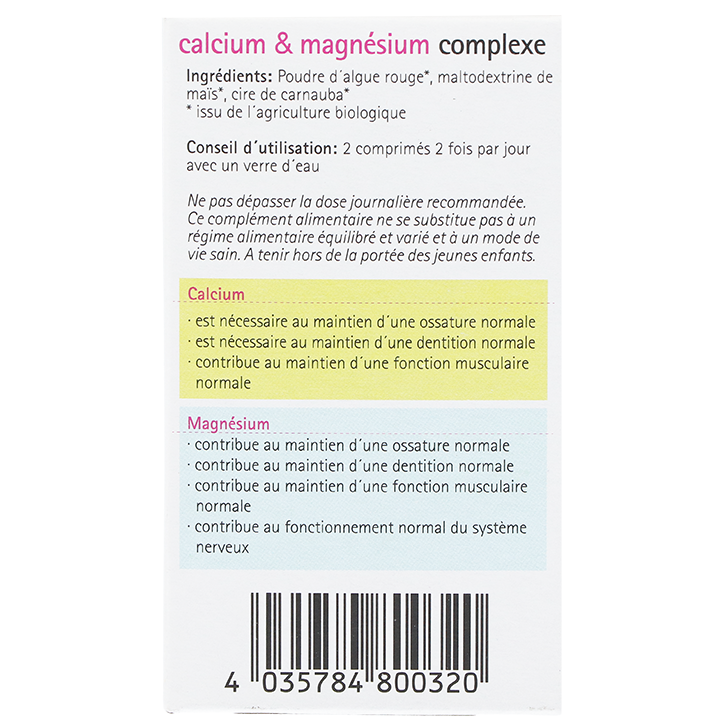 GSE Calcium & Magnésium complexe (60 comprimés)-3