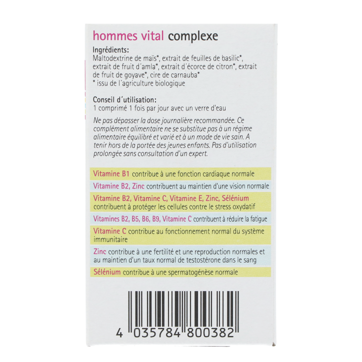 GSE Hommes Vital Complexe (60 comprimés)-3