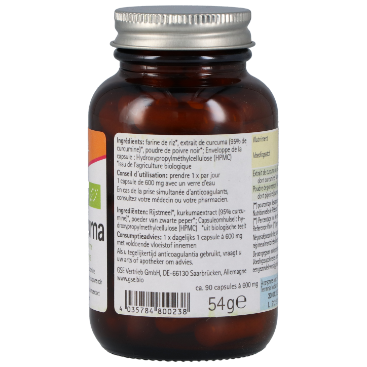 GSE Curcuma + Piperine (90 capsules)-2