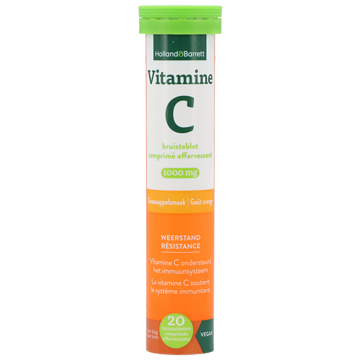 Holland & Barrett Vitamine C 1000mg Orange - 20 comprimés effervescents-1