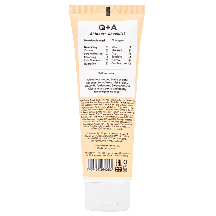 Q+A Oat Milk Cream Cleanser - 125ml-2