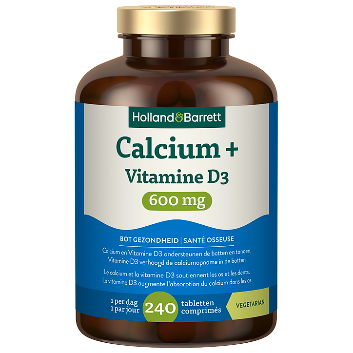 Holland & Barrett Calcium + Vitamine D3 600 mg - 240 tabletten