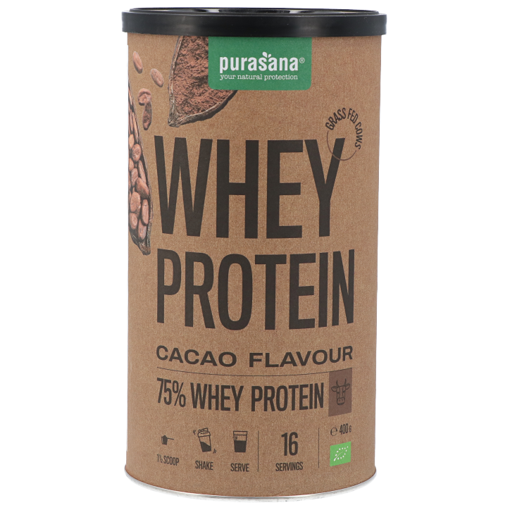 Purasana Whey Protein Powder Cacao - 400g-1