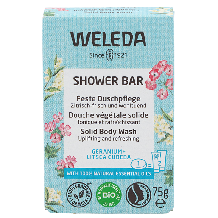 Weleda Shower Bar Geranium + Litsea Cubeba - 75g-1
