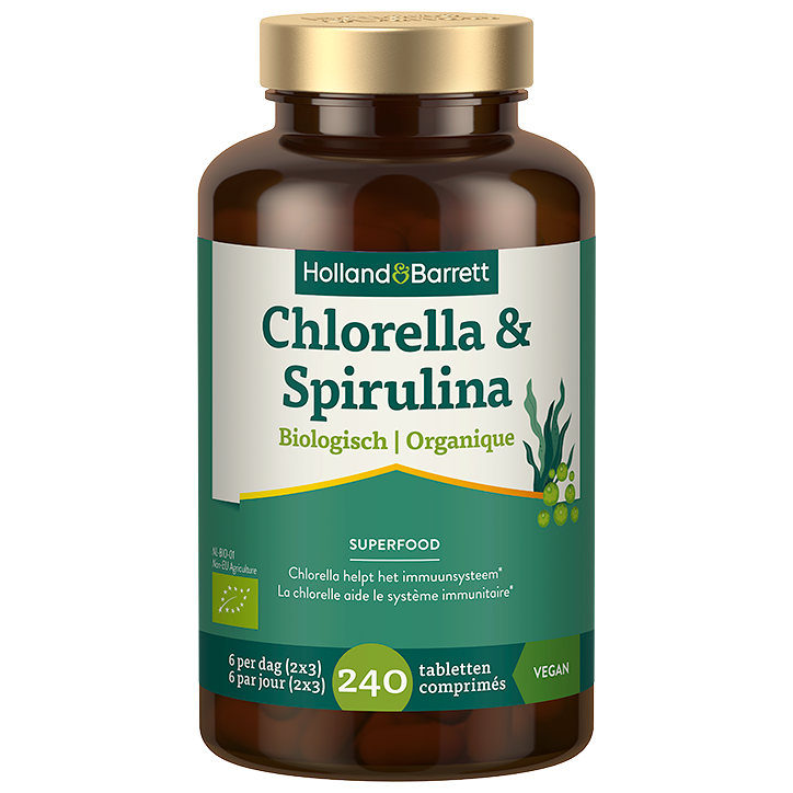 Holland & Barrett Biologische Chlorella & Spirulina - 240 tabletten
