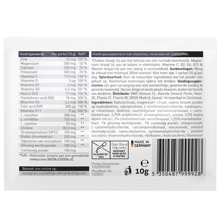Vit2Go Drink Recovery Met Kudzu - 1 zakje