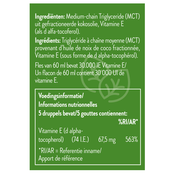 Holland & Barrett Vitamine E Druppels Met MCT Olie - 60ml