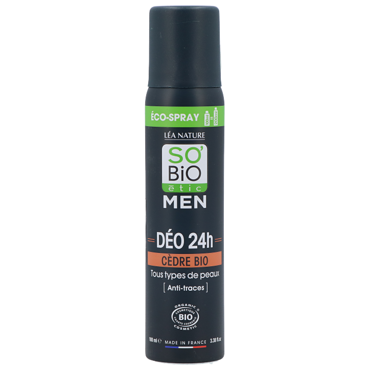 So'Bio étic Men 24h Deo Spray Organic Cedar - 100ml-1