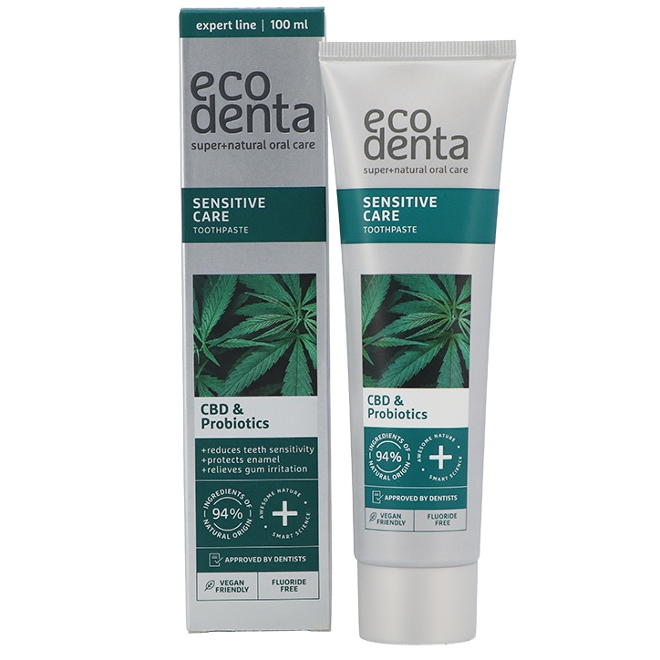 Ecodenta Sensitive Tandpasta Probiotica & CBD - 75ml