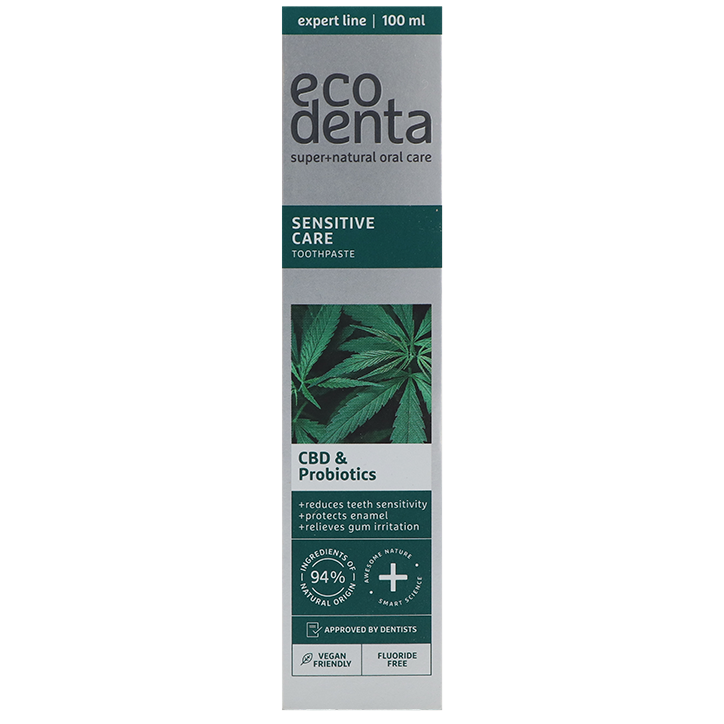 Ecodenta Sensitive Tandpasta Probiotica & CBD - 75ml