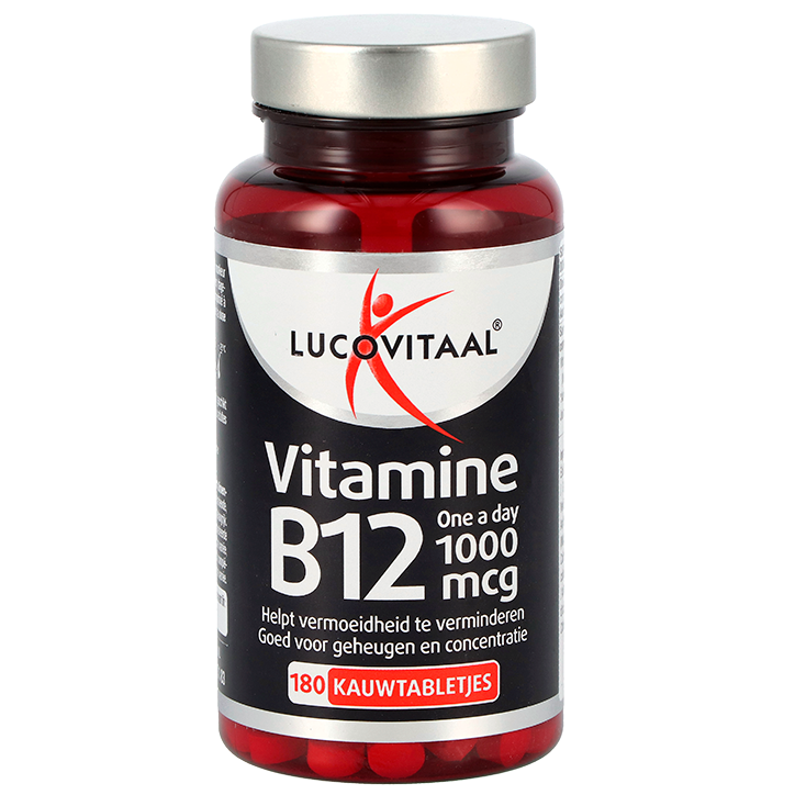 Lucovitaal Vitamine B12 1000mcg Kersensmaak - 180 kauwtabletten