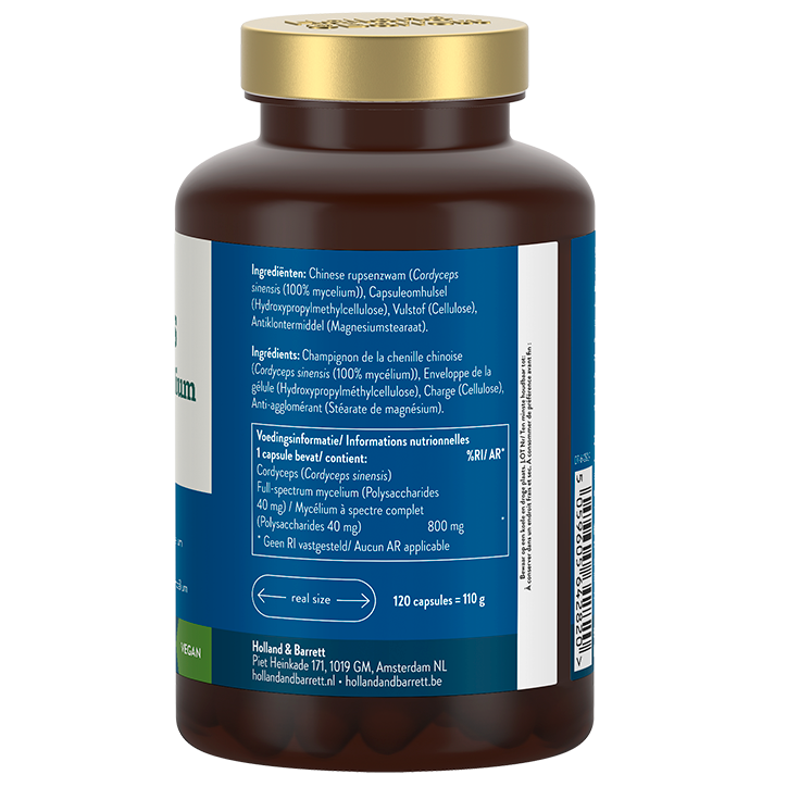 Holland & Barrett Cordyceps Full-Spectrum Mycelium 800mg - 120 capsules