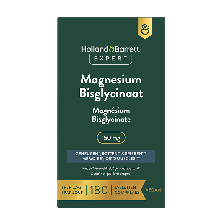 Holland & Barrett Expert Bisglycinate de Magnésium 150mg - 180 comprimés-1