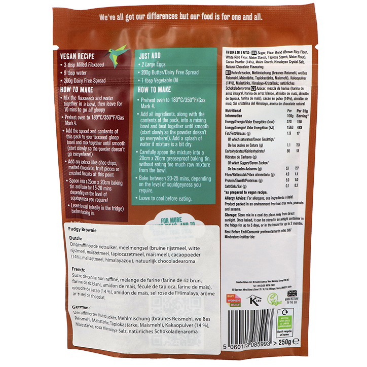 Creative Nature Mélange pour Brownies Chia & Cacao - 250g-2