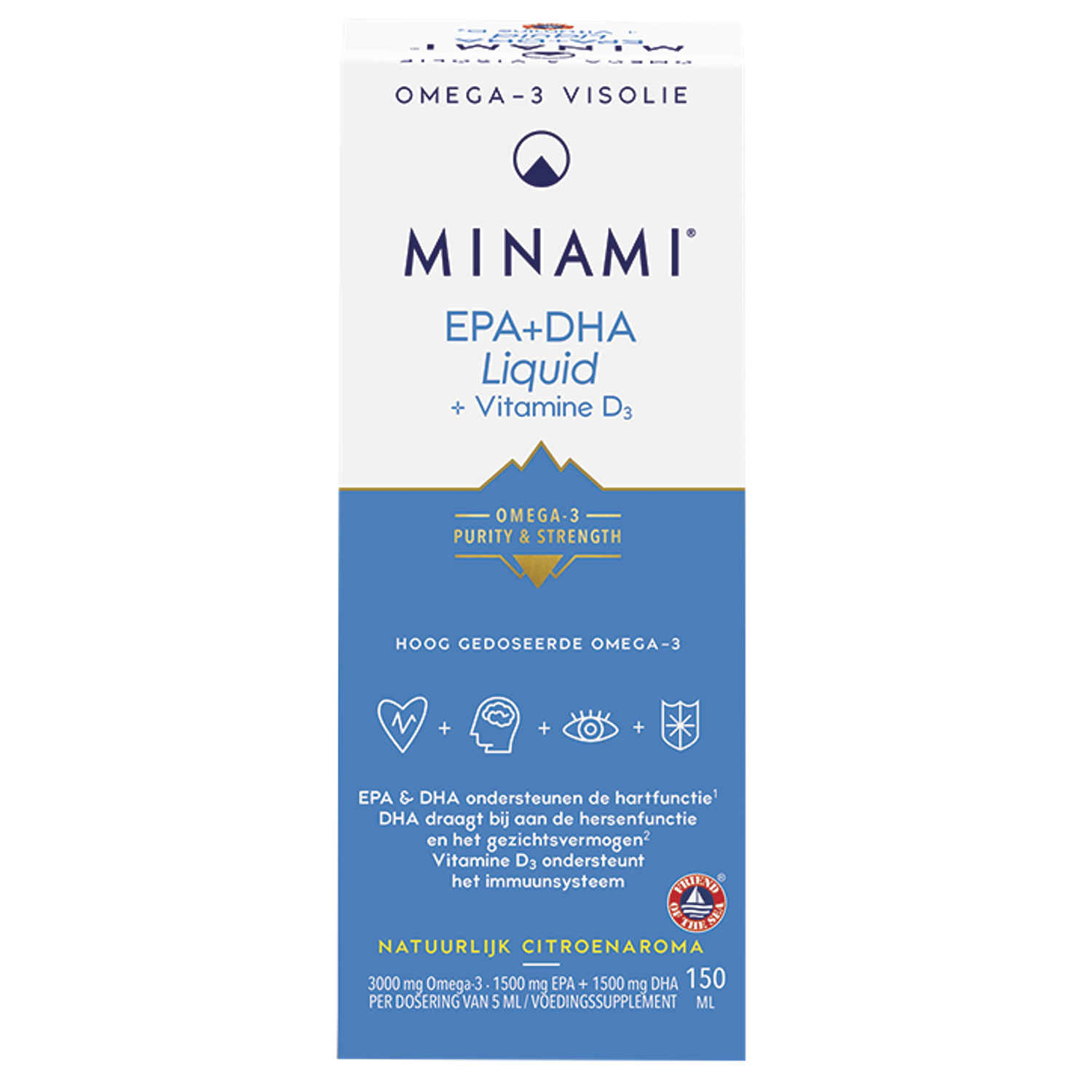 MINAMI Omega3 EPA + DHA Liquid + Vitamine D3 kopen bij Holland & Barrett