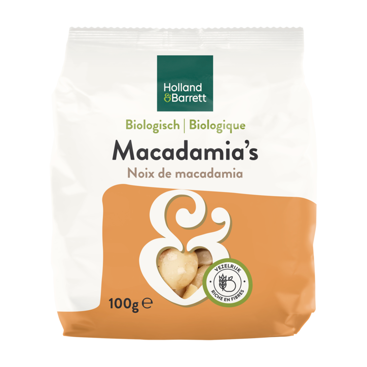 Holland & Barrett Macadamia Noten Bio - 100g-1