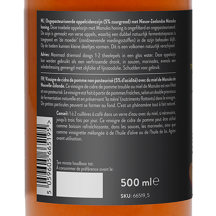 Holland & Barrett Vinaigre de Cidre de Pomme + Miel de Manuka MGO 300 - 500ml-2