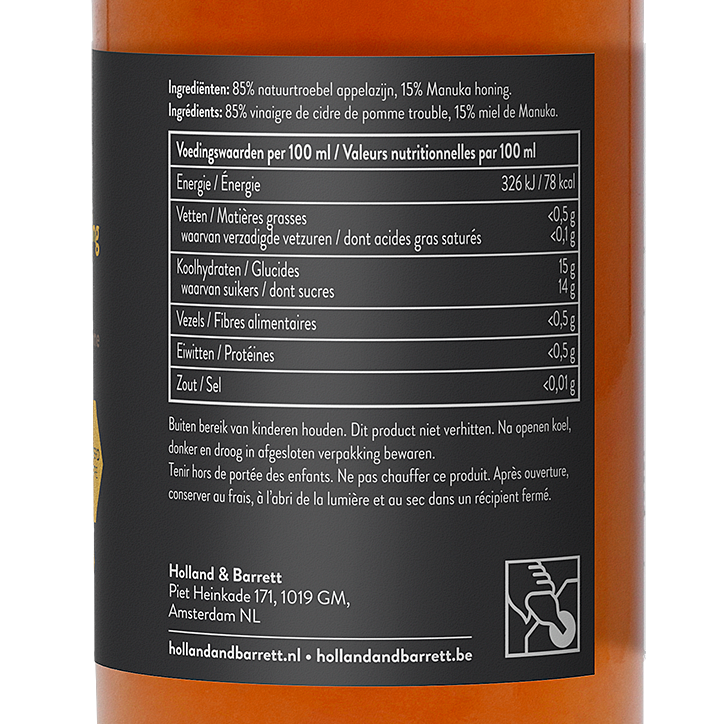 Holland & Barrett Vinaigre de Cidre de Pomme + Miel de Manuka MGO 300 - 500ml-3