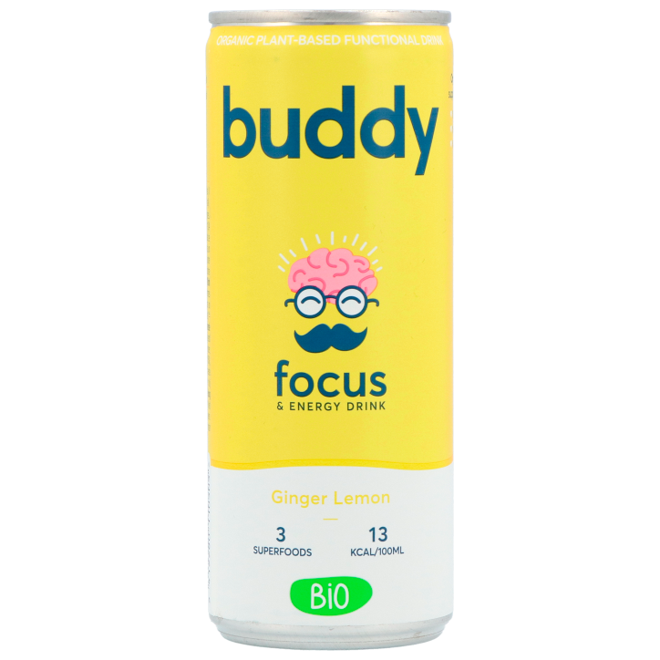 Buddy Focus & Energy Drink Ginger Lemon - 250ml-1