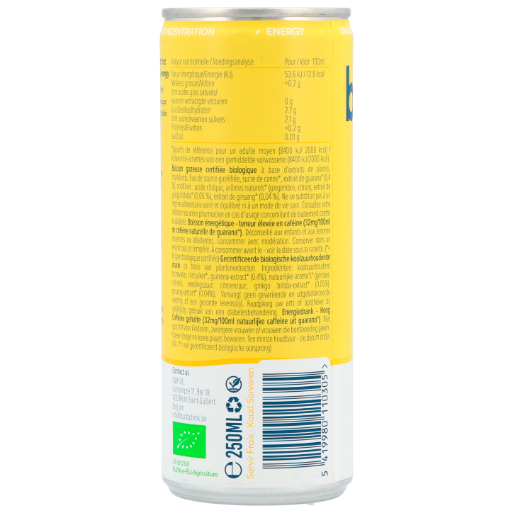Buddy Focus & Energy Drink Ginger Lemon - 250ml-2