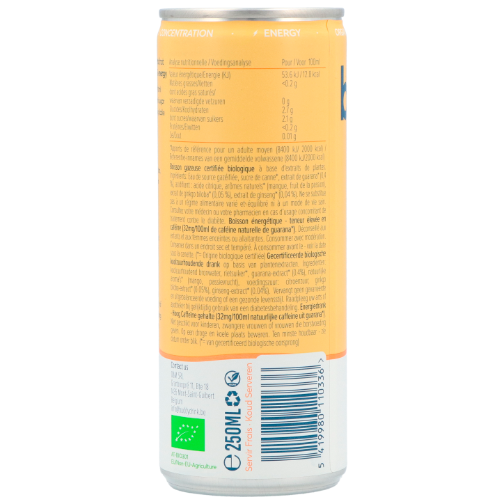 Buddy Focus & Energy Drink Mango Passion - 250ml-2