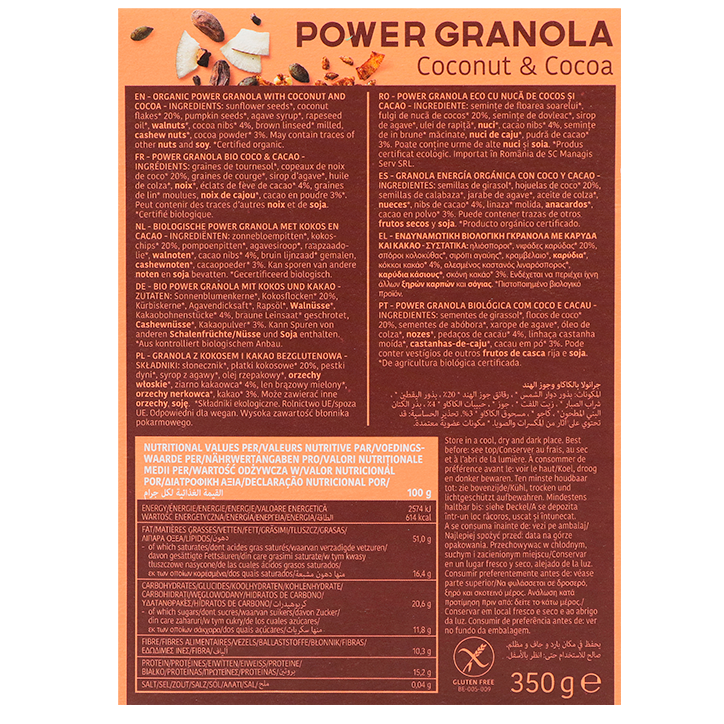 Turtle Power Granola Kokos & Cacao Bio - 350g-2