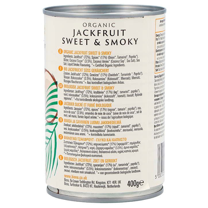 Biona Jackfruit Sweet & Smoky - 400g-2