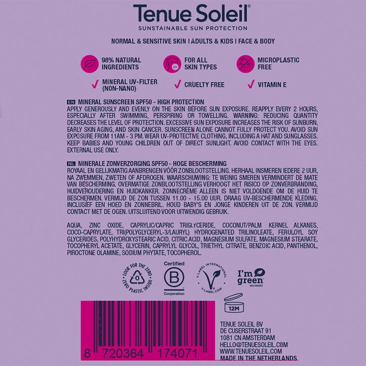 Tenue Soleil Mineral Sunscreen SPF50 - 30ml-2