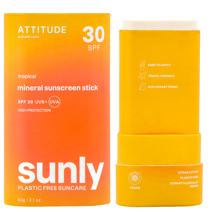 Attitude Sunly Sunscreen Stick Tropical 30 SPF - 60g-2